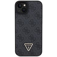 Guess PU 4G Strass Triangle Metal Logo Zadní Kryt pro iPhone 15 Plus Black - Phone Cover