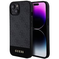 Guess PU 4G Stripe MagSafe Back Cover for iPhone 15 Black - Phone Cover