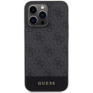 Guess PU 4G Stripe MagSafe Zadní Kryt pro iPhone 15 Pro Max Black - Phone Cover