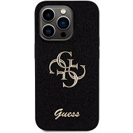 Guess PU Fixed Glitter 4G Metal Logo Zadní Kryt pro iPhone 15 Pro Black - Phone Cover