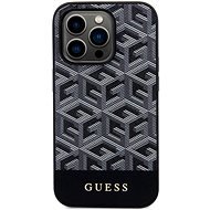 Guess PU G Cube MagSafe Back Cover für iPhone 15 Pro Max Schwarz - Handyhülle