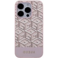 Guess PU G Cube MagSafe Back Cover für iPhone 15 Pro Max Pink - Handyhülle