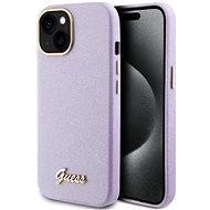 Guess PU Glitter Full Wrapped Zadní Kryt pro iPhone 15 Lilac - Phone Cover