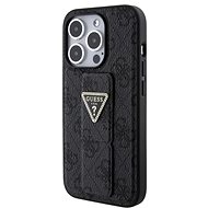 Guess PU Grip Stand 4G Metal Logo Zadní Kryt pro iPhone 15 Black - Phone Cover