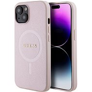 Guess PU Saffiano MagSafe Zadní Kryt pro iPhone 15 Pink - Phone Cover