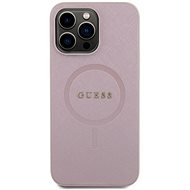 Guess PU Saffiano iPhone 15 Pro Max MagSafe rózsaszín tok - Telefon tok