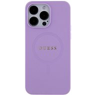 Guess PU Saffiano MagSafe Zadní Kryt pro iPhone 15 Pro Max Purple - Phone Cover