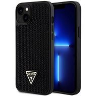 Guess Rhinestones Triangle Metal Logo Kryt pre iPhone 15 Plus Black - Kryt na mobil
