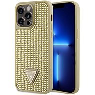 Guess Rhinestones Triangle Metal Logo Kryt pro iPhone 15 Pro Max Gold - Phone Cover