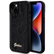 Guess Sequin Script Logo Zadní Kryt pro iPhone 15 Plus Black - Phone Cover