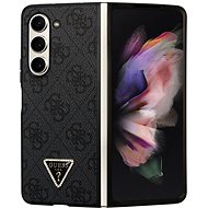 Guess 4G PU Leather Triangle Back Cover for Samsung Galaxy Z Fold 5 Black - Phone Cover