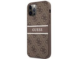 Guess PU 4G Printed Stripe Back Cover für Apple iPhone 12 Pro Max Brown - Handyhülle