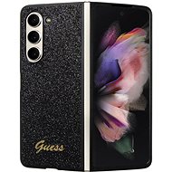 Guess PC/TPU Glitter Flakes Metal Logo  Back Cover für das Samsung Galaxy Z Fold 5 Black - Handyhülle