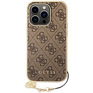 Guess 4G Charms Back Cover für iPhone 14 Pro Braun - Handyhülle