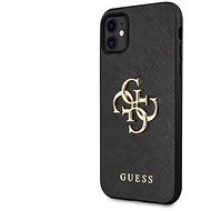 Guess PU Saffiano Big 4G Metal Logo Back Cover for Apple iPhone 11, Black - Phone Cover