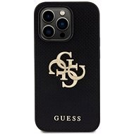 Guess Perforated 4G Glitter Metal Logo iPhone 14 Pro Max fekete PU hátlap tok - Telefon tok