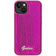 Guess Sequin Script Logo Zadní Kryt pro iPhone 13 Magenta - Phone Cover