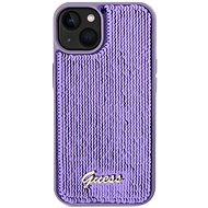 Guess Sequin Script Logo Back Cover für iPhone 13 Purple - Handyhülle