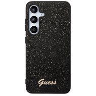 Guess Glitter Flakes Metal Logo Samsung Galaxy S24 fekete PC/TPU tok - Telefon tok