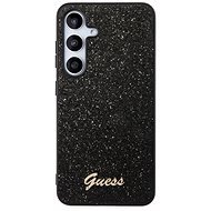 Guess PC/TPU Glitter Flakes Metal Logo Zadní Kryt pro Samsung Galaxy S24+ Black - Phone Cover