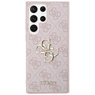 Guess PU 4G Metal Logo Back Cover for Samsung Galaxy S24 Ultra Pink - Phone Cover
