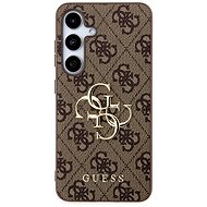 Guess PU 4G Metal Logo Zadní Kryt pro Samsung Galaxy S24+ Brown - Phone Cover