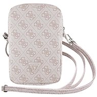 Guess PU 4G Triangle Logo Phone Bag with Zipper Pink - Phone Case