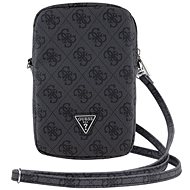 Guess PU 4G Triangle Logo Phone Bag with Zipper Black - Phone Case