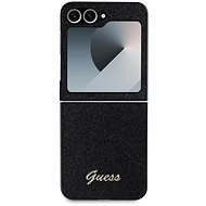 Guess PC/TPU Glitter Flakes Metal Logo Back Cover for Samsung Galaxy Z Flip6 Black - Phone Cover