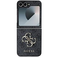 Guess PU 4G Metal Logo Back Cover for Samsung Galaxy Z Flip6 Grey - Phone Cover