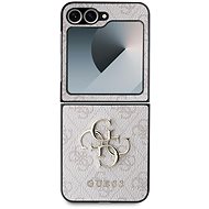 Guess PU 4G Metal Logo Back Cover for Samsung Galaxy Z Flip6 Pink - Phone Cover