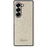 Guess PC/TPU Glitter Flakes Metal Logo Back Cover für das Samsung Galaxy Z Fold6 Gold - Handyhülle