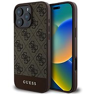 Guess PU 4G Stripe Back Cover for iPhone 16 Pro Max Brown - Phone Cover