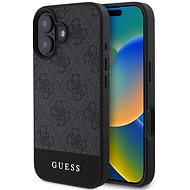 Guess PU 4G Stripe Back Cover for iPhone 16 Grey - Phone Cover