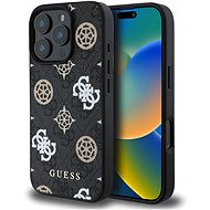 Guess PU 4G Peony MagSafe Back Cover for iPhone 16 Pro Black - Phone Cover