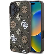 Guess PU 4G Peony MagSafe Back Cover for iPhone 16 Brown - Phone Cover