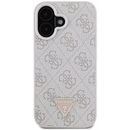 Guess PU 4G Strass Triangle Metal Logo Back Cover for iPhone 16 Pink - Phone Cover