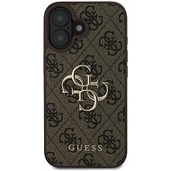 Guess PU 4G Metal Logo Back Cover for iPhone 16 Plus Brown - Phone Cover