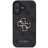 Guess PU 4G Metal Logo Back Cover for iPhone 16 Grey - Phone Cover