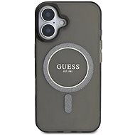 Guess IML Glitter Ring MagSafe Back Cover for iPhone 16 Black - Phone Cover