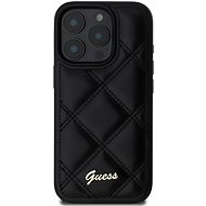 Guess PU Leather Quilted Back Cover for iPhone 16 Pro Black - Phone Cover