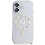 Guess IML Glitter Ring MagSafe Back Cover for iPhone 16 Transparent - Phone Cover