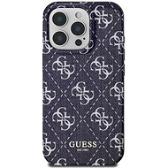 Guess IML Denim Effect MagSafe Back Cover for iPhone 16 Pro Dark Blue - Phone Cover