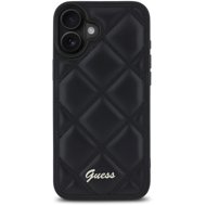 Guess PU Leather Quilted Back Cover for iPhone 16 Plus Black - Phone Cover