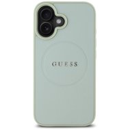 Guess PU Grained Classic Logo MagSafe Back Cover for iPhone 16 Green - Phone Cover