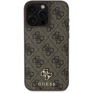 Guess PU 4G Small Metal Logo MagSafe Back Cover for iPhone 16 Pro Max Brown - Phone Cover