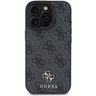 Guess PU 4G Small Metal Logo MagSafe Back Cover for iPhone 16 Pro Grey - Phone Cover