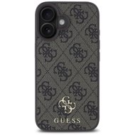 Guess PU 4G Small Metal Logo MagSafe Back Cover for iPhone 16 Brown - Phone Cover