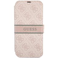 Guess PU 4G Printed Stripe Book Case for Apple iPhone 13 mini Pink - Phone Case