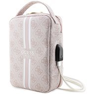 Guess PU 4G Printed Stripes Travel Universal Bag Pink - Puzdro na mobil